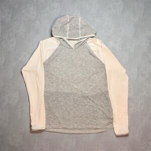 North Face Sweater Womens Small Long Sleeve Hooded Gray Outdoor Flashdry Size XL